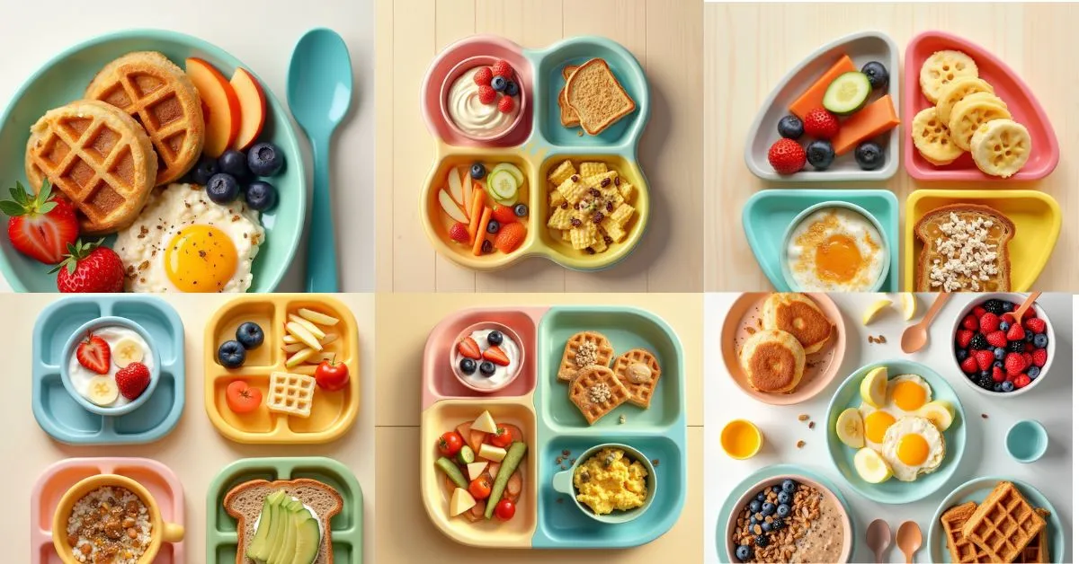 Toddler Breakfast Ideas with Yogurt, Pancakes, and Fruits